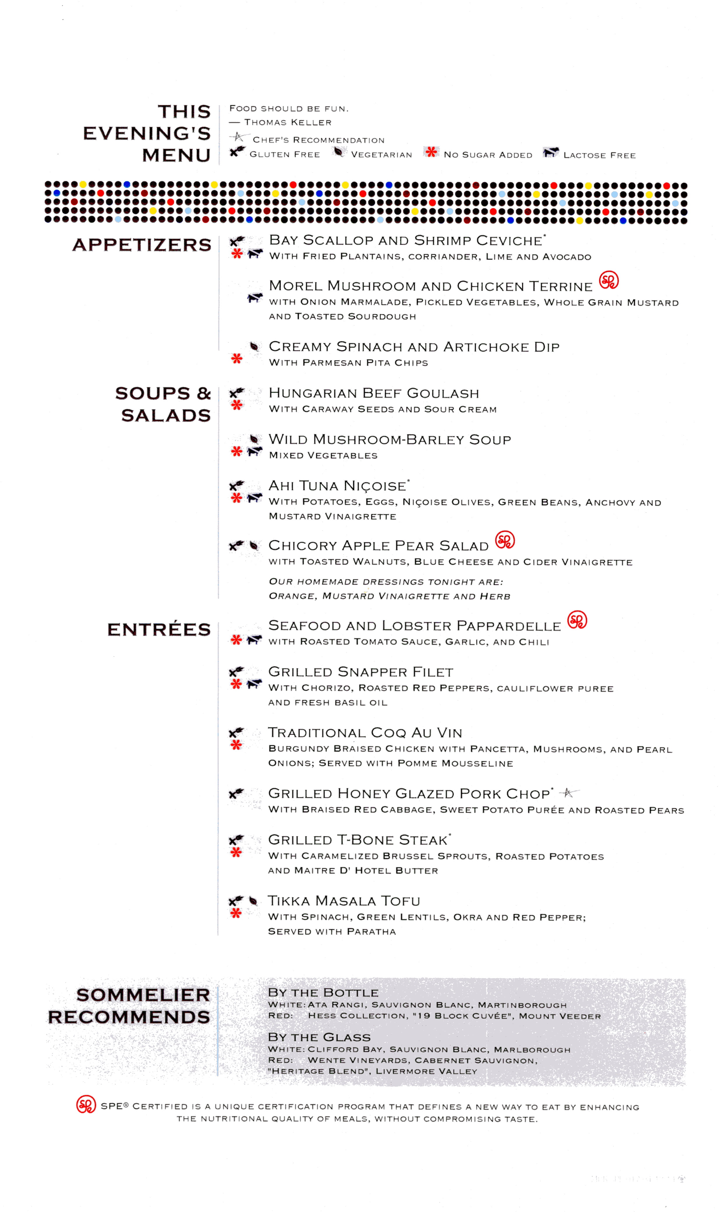 Celebrity Eclipse Menus Menus